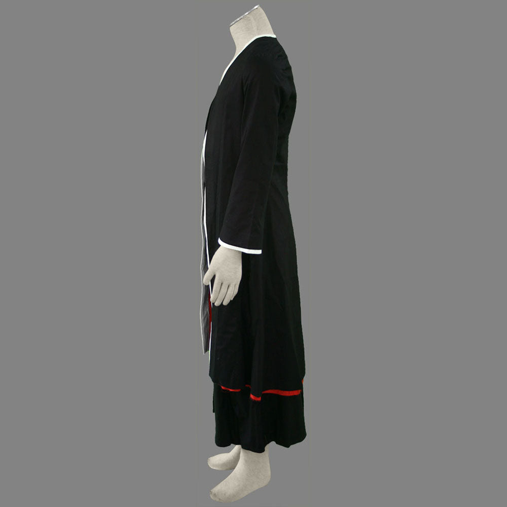 Anime Black Samurai Robe Warrior Cosplay Costume Full Outfit for Men and Kids