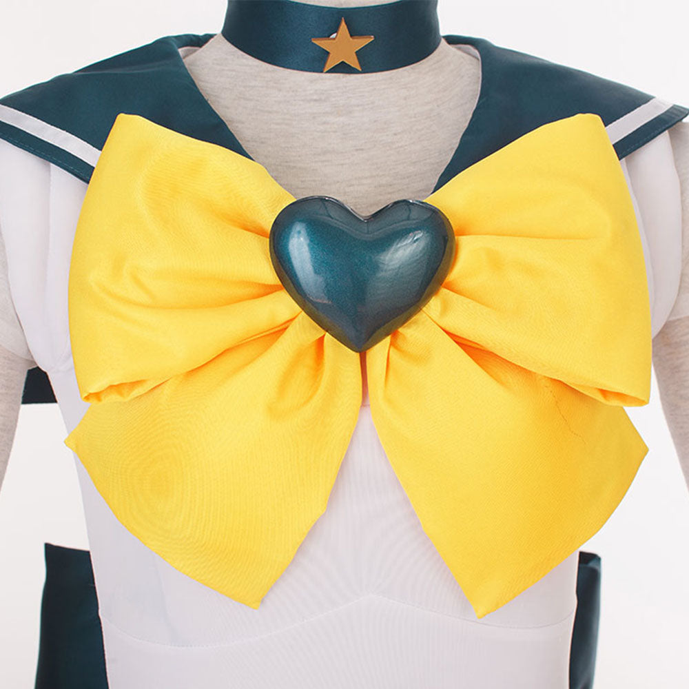 Halloween Anime Sailor Moon Costume Tenou Haruka Sailor Uranus Fighting Cosplay Full Outfit