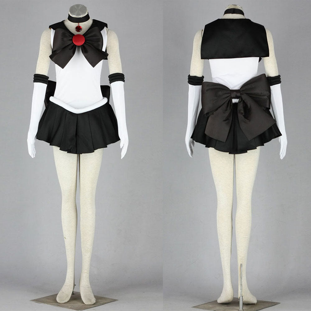 Anime Sailor Moon Costume Mingou setsuna Sailor pluto Fighting Cosplay Outfit and Accessories Women and Kids Halloween