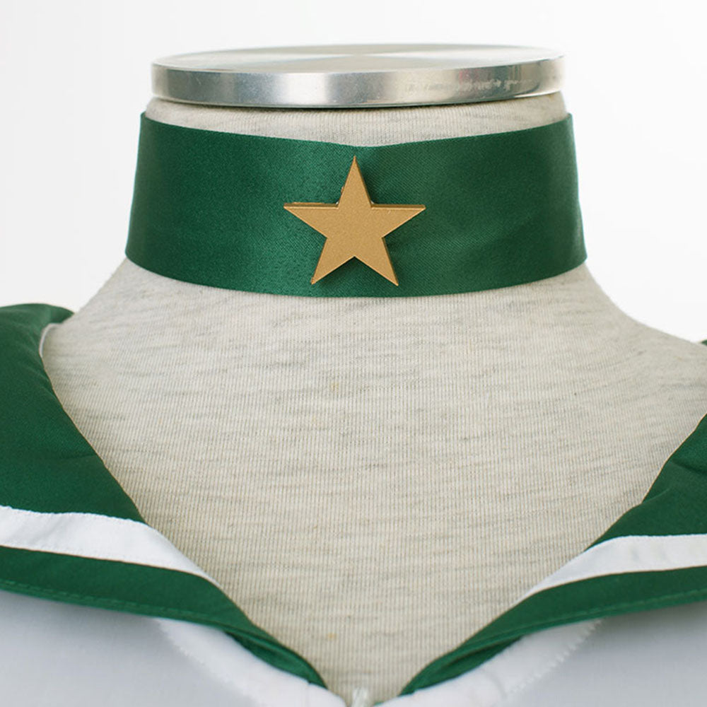Halloween Anime Sailor Moon Costume Kino Makoto Sailor jupiter Fighting Cosplay Full Outfit