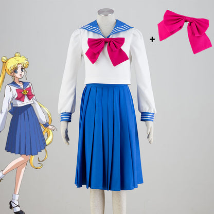 Anime Sailor Moon Costume Tsukino Usagi Sailor moon Cosplay Normal School Uniform