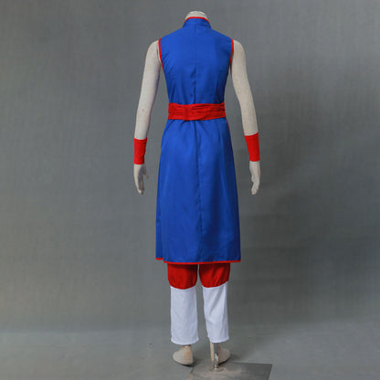 Dragon Ball Chichi Unmarried Blue Cosplay Costume Ouffits Women and Kids Halloween