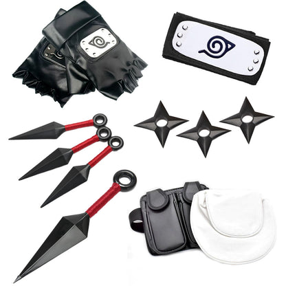 Anime Naruto Costume Naruto Kakashi Sakura Hinata Cosplay Accessories Props Package for Men Kids Halloween