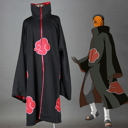 Anime Naruto Costume Akatsuki Obito Itachi Pain Cosplay Cloak for Adults Kids Halloween