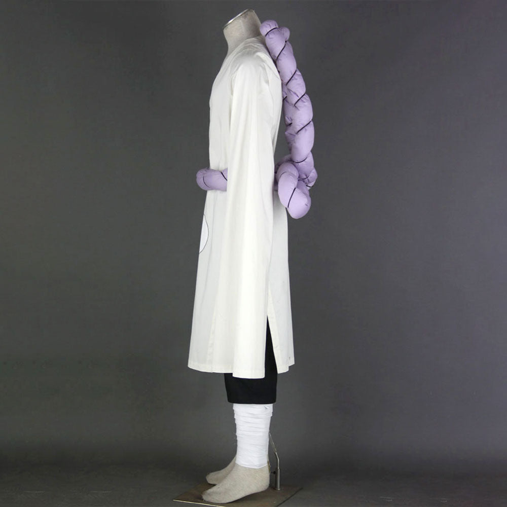 Anime Naruto Costume Kimimaro Cosplay Costume with Large Waist Rope for Men Kids