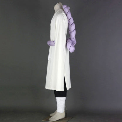Anime Naruto Costume Kimimaro Cosplay Costume with Large Waist Rope for Men Kids