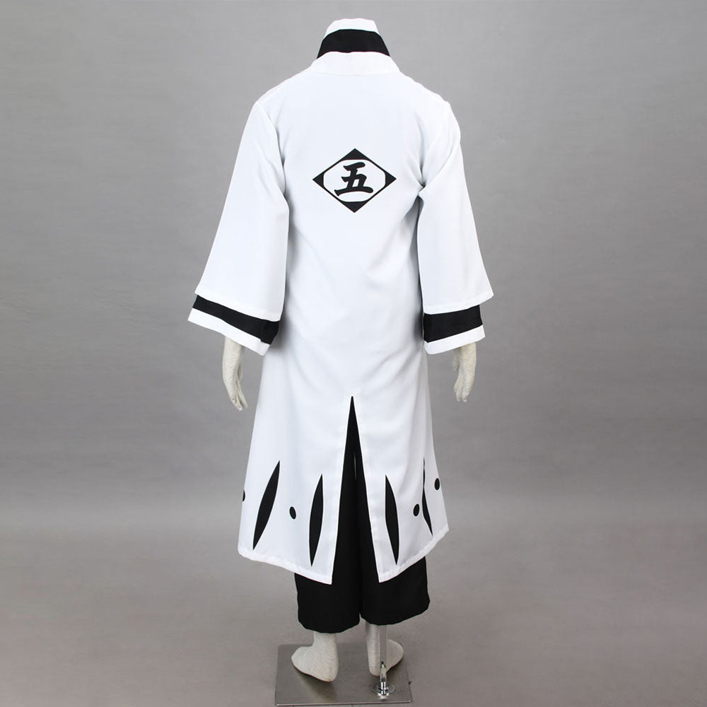Anime 5th Division Captain White Haori Illusion Swordsman Cosplay Costume Set for Men and Kids