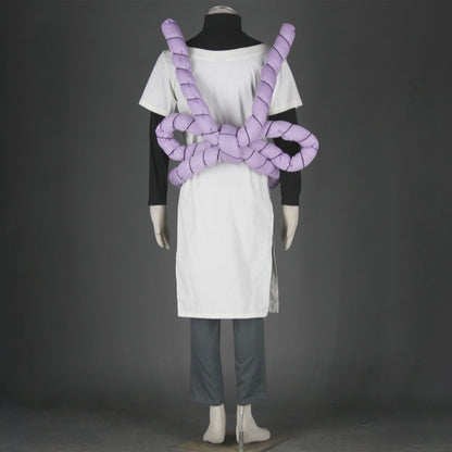 Anime Naruto Costume Snake Sage Orochimaru Cosplay Costume with Huge Purple Rope for Men Kids