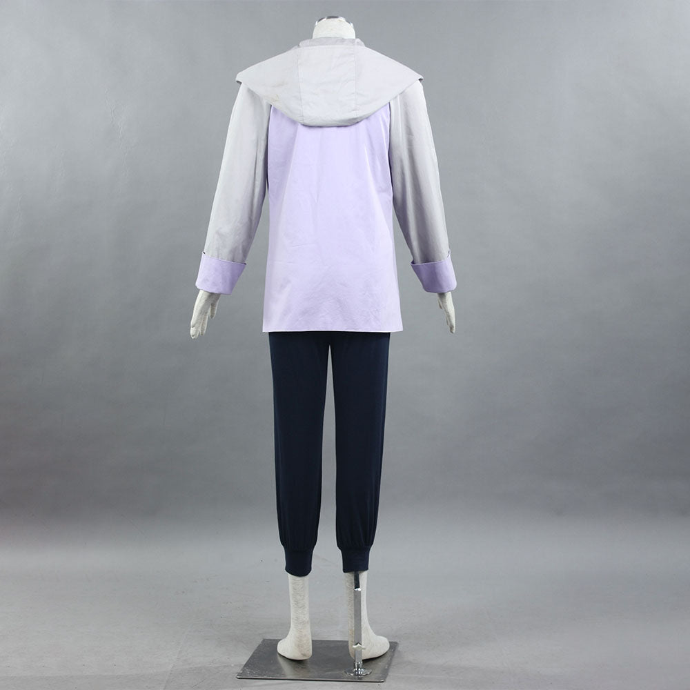 Anime Naruto Costume Hinata Cosplay Costume Light Purple Hooded Outfit for Women Kids
