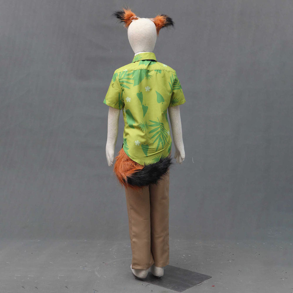 Men and Kids Anime Zootopia Costume The Fox Nick Wilde Cosplay full Outfit