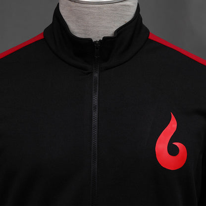 Anime Boruto Costume Boruto Boy Cosplay Black Red Jacket Outfit for Men Kids