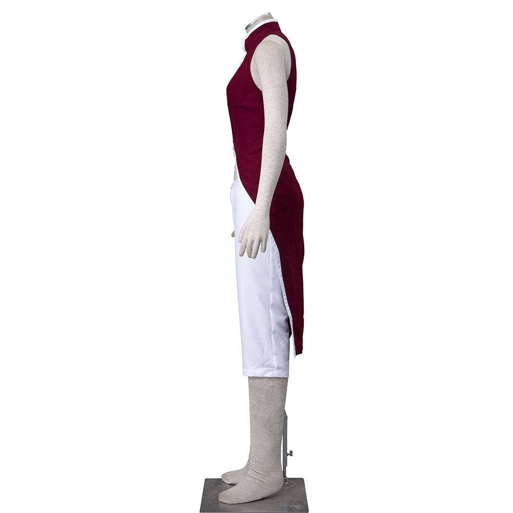 Anime Boruto Costume Sakura Mom-Style Cosplay Outfit with Headband for Women Kids