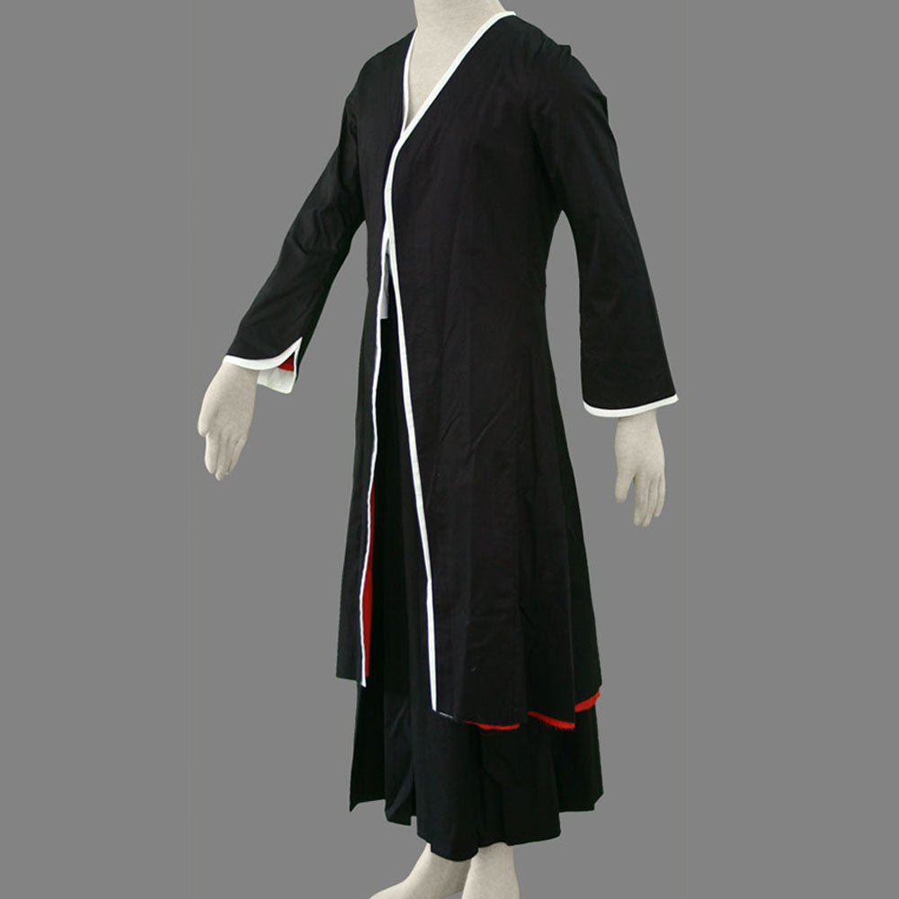 Anime Black Samurai Robe Warrior Cosplay Costume Full Outfit for Men and Kids
