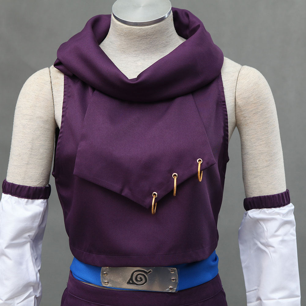 Anime Naruto Costume Ino Yamanaka Girl Cosplay Purple Outfit for Women and Kids