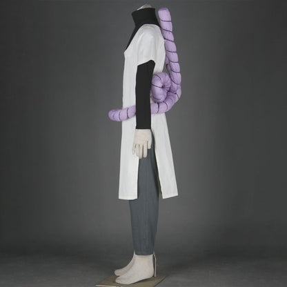 Anime Naruto Costume Snake Sage Orochimaru Cosplay Costume with Huge Purple Rope for Men Kids