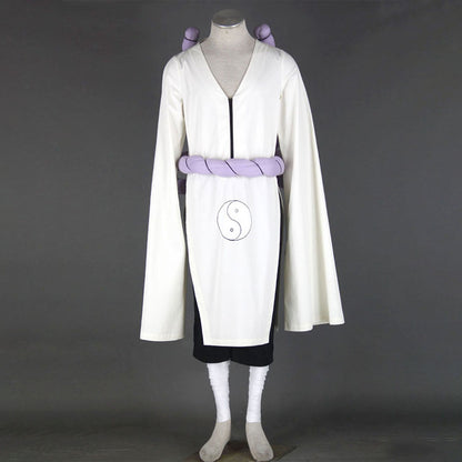 Anime Naruto Costume Kimimaro Cosplay Costume with Large Waist Rope for Men Kids