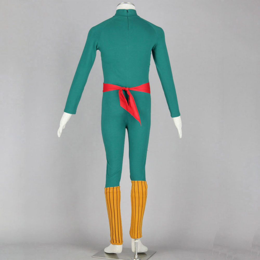 Anime Naruto Costume Might Guy Cosplay Green Jumpsuit Full Set for Men Kids Halloween