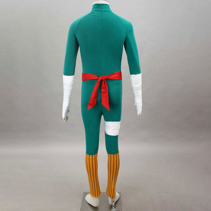 Anime Naruto Costume Rock Lee Cosplay Green Jumpsuit with Jacket Outfit Costume Men Kids