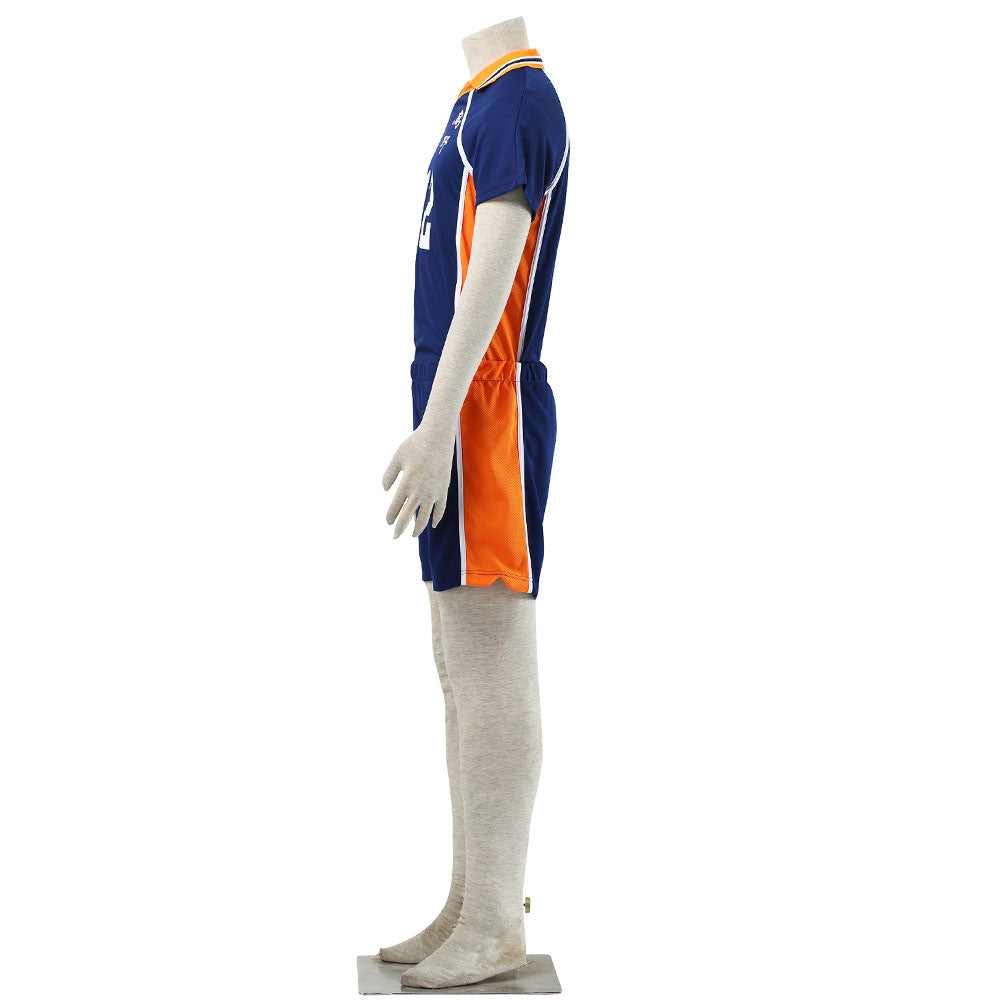 Haikyuu!! Costume Tadashi Yamaguchi Number #12 Karasuno High School Volleyball Uniform with Knee pads