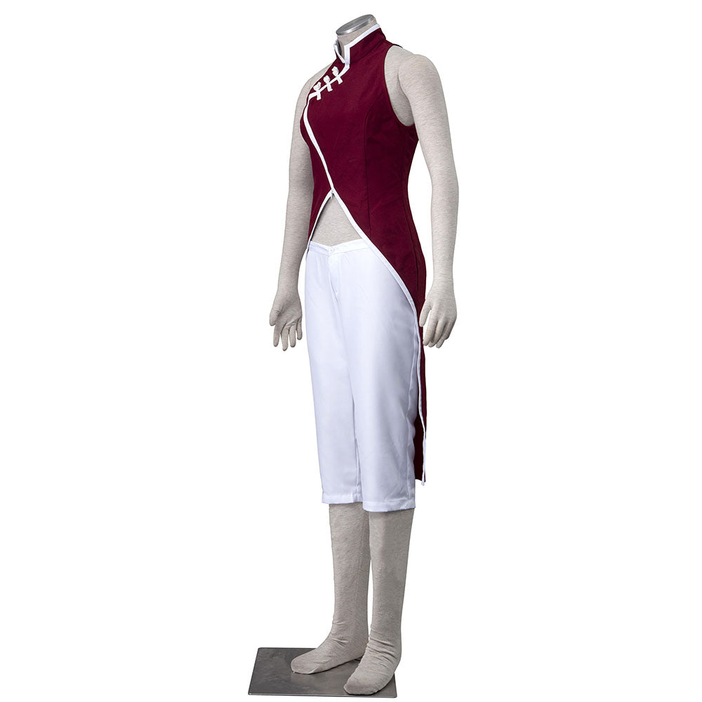 Anime Boruto Costume Sakura Mom-Style Cosplay Outfit with Headband for Women Kids