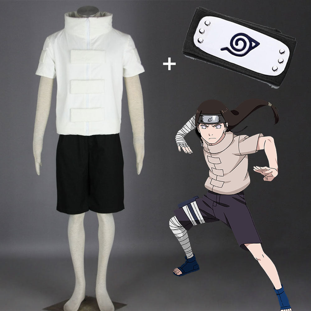 Anime Naruto Costume Neji Boy Cosplay Costume for Men Kids