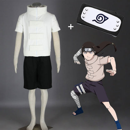 Anime Naruto Costume Neji Boy Cosplay Costume for Men Kids