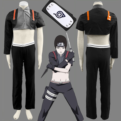 Anime Naruto Costume  Cosplay Costume with Headband for Men Kids