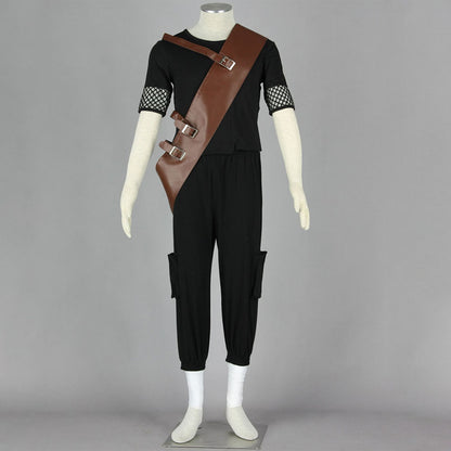 Anime Naruto Costume Gaara Exam Cosplay Black Uniform Outfit Men Kids Halloween