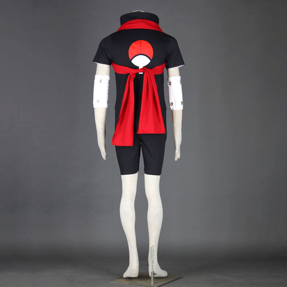 Anime Naruto Costume Sasuke Ninja Exam Cosplay Black Outfit for Men Kids Halloween