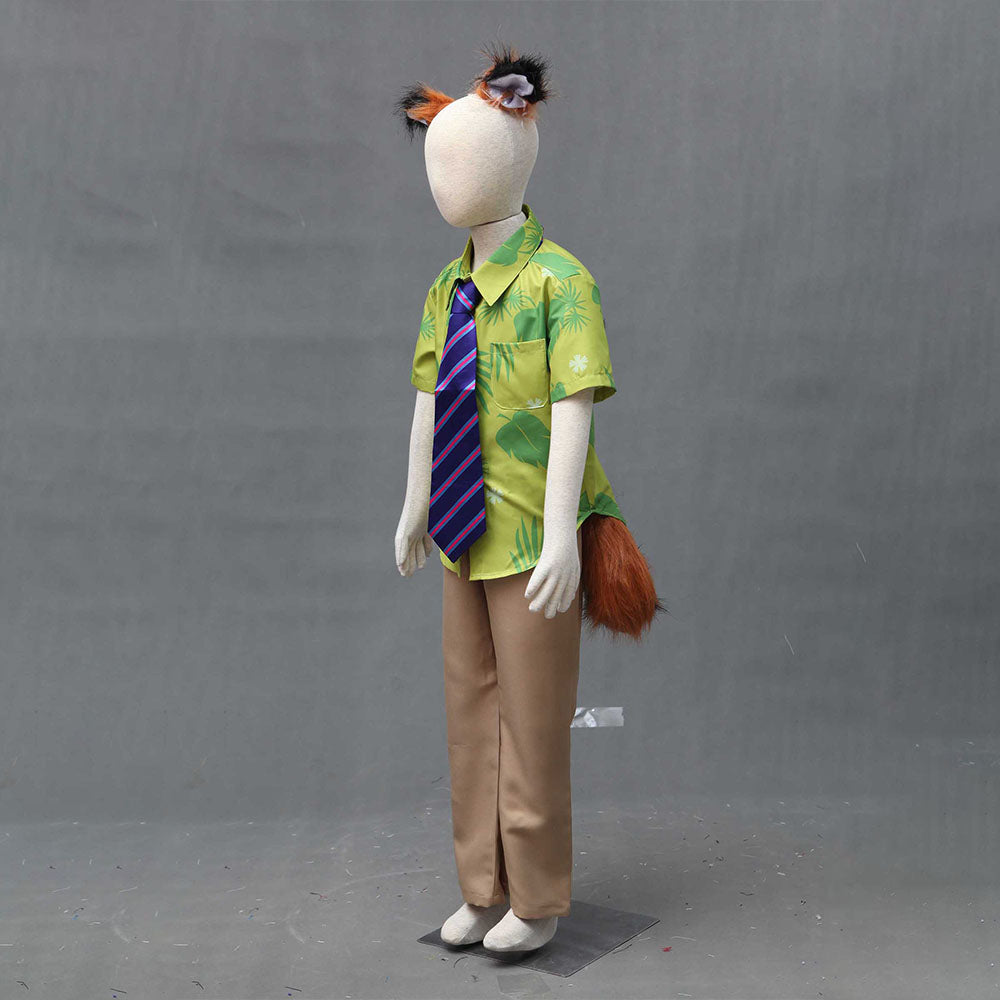 Anime Zootopia Costume The Fox Nick Wilde Cosplay full outfit Men and Kids Halloween