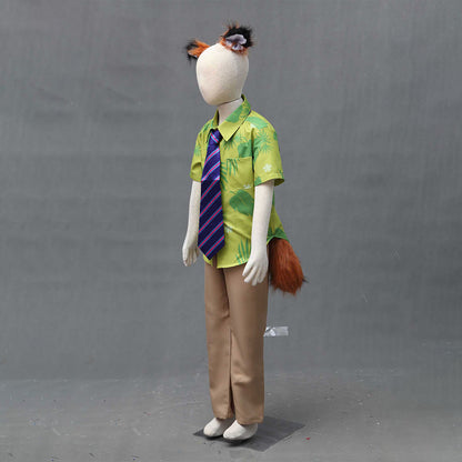 Anime Zootopia Costume The Fox Nick Wilde Cosplay full outfit Men and Kids Halloween