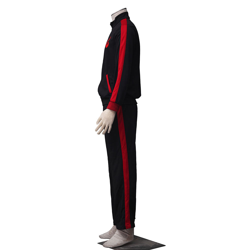 Anime Boruto Costume Boruto Boy Cosplay Black Red Jacket Outfit for Men Kids
