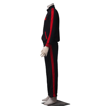 Anime Boruto Costume Boruto Boy Cosplay Black Red Jacket Outfit for Men Kids