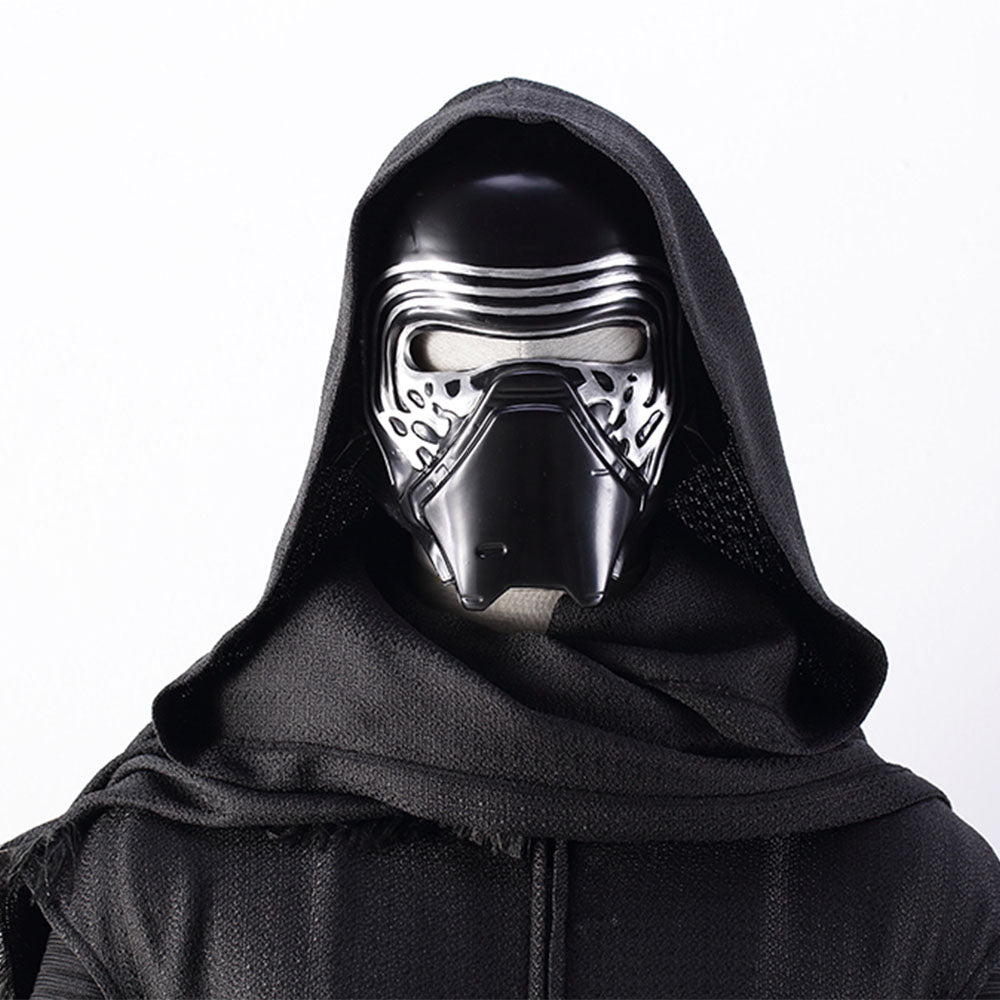 Movie Star Wars Kylo Ren Ben Solo Cosplay Costume Black Outfits with Mask Men Kids Halloween