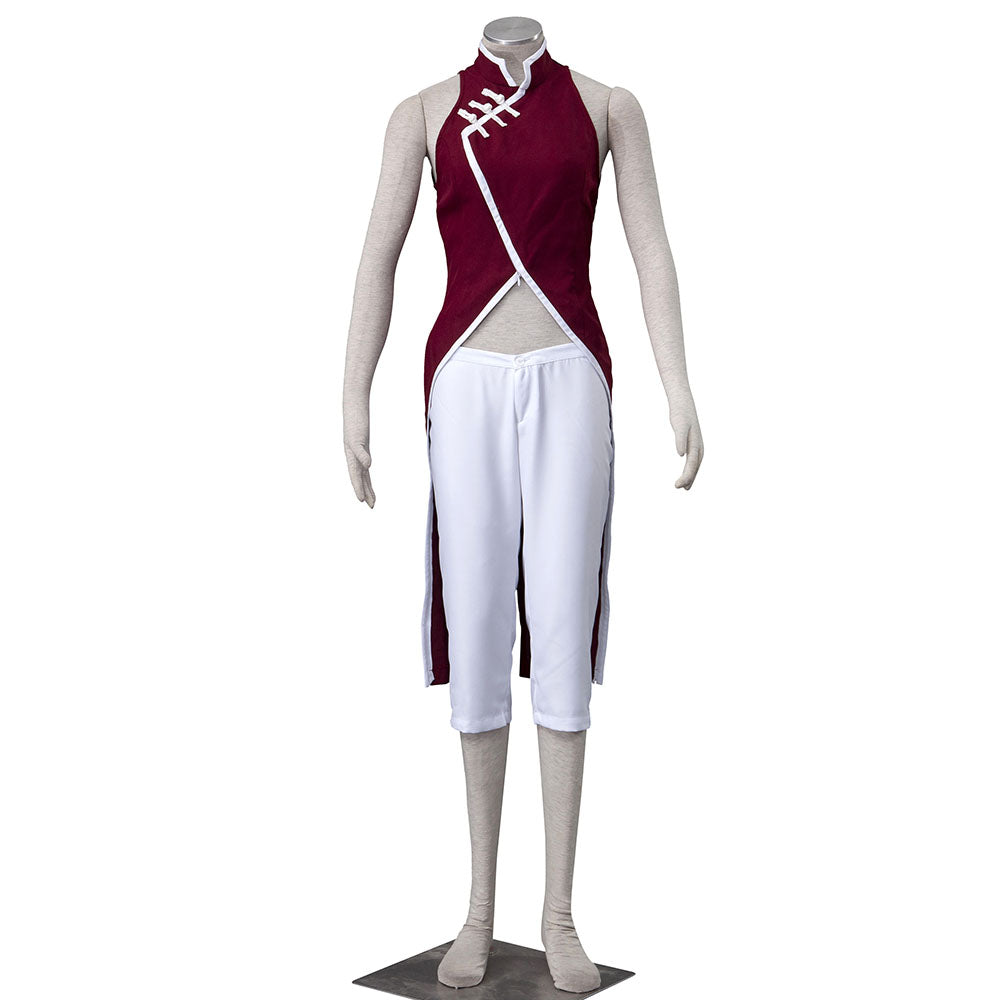 Anime Boruto Costume Sakura Mom-Style Cosplay Outfit with Headband for Women Kids