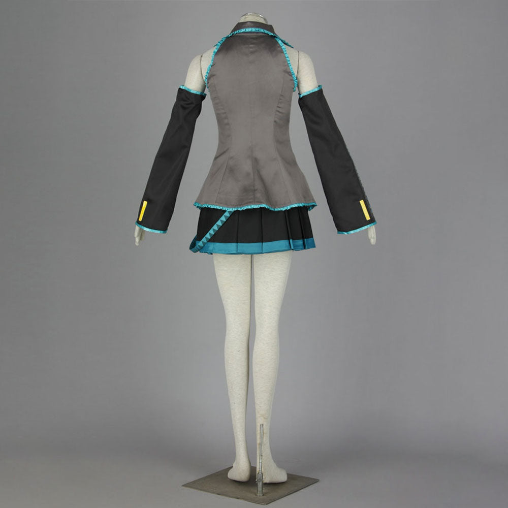 Anime Twin-Tail Virtual Pop Star Cosplay Costume Outfit with Accessories for Women Kids