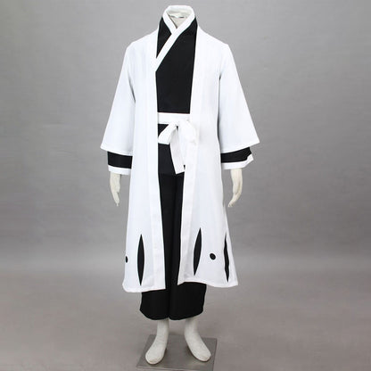 Anime 5th Division Captain White Haori Illusion Swordsman Cosplay Costume Set for Men and Kids
