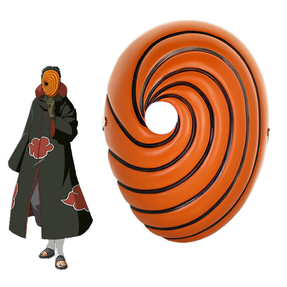 Anime Naruto Costume Obito Tobi Cosplay Spiral Mask for Adults Kids Halloween