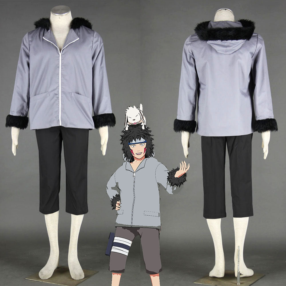 Anime Naruto Costume Kiba Childhood Cosplay Costume for Men Kids Halloween
