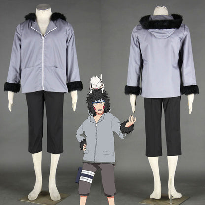 Anime Naruto Costume Kiba Childhood Cosplay Costume for Men Kids Halloween