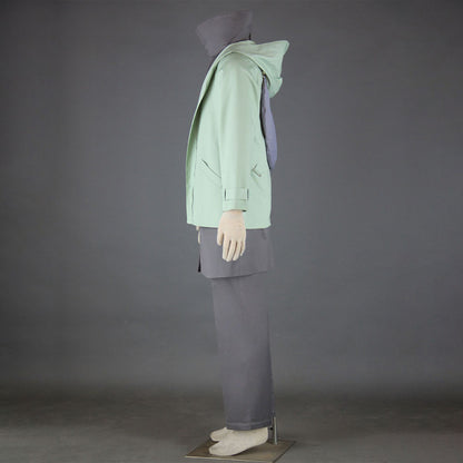 Anime Naruto Costume Shino Aburame Cosplay Costume with Bag for Men Kids