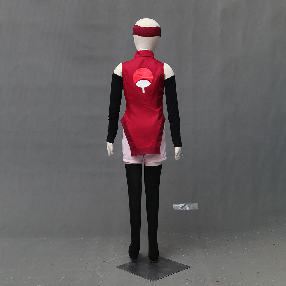 Anime Boruto Costume Sarada Uchiha Cosplay Outfit with Accessories for Women Kids