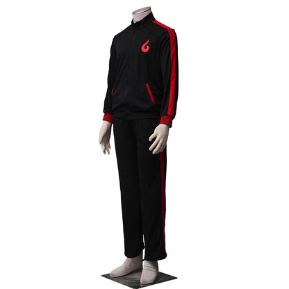 Anime Boruto Costume Boruto Boy Cosplay Black Red Jacket Outfit for Men Kids