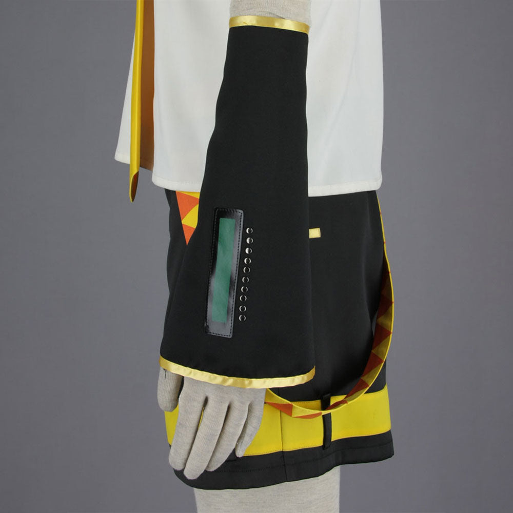 Blond Yellow Cyber Music Idol Costume Set with Accessories for Men and Kids