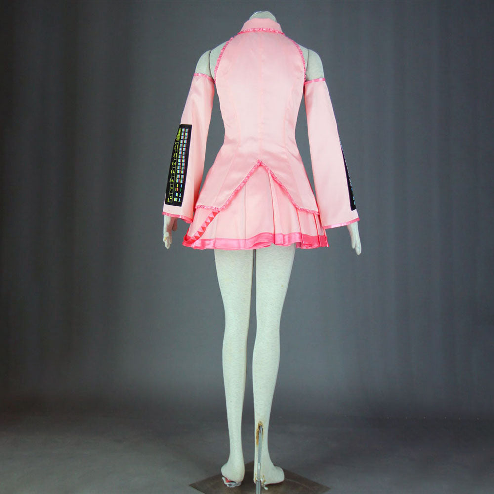 Cherry Blossom Pink Virtual Singer Cosplay Costume Outfit with Accessories for Women Kids