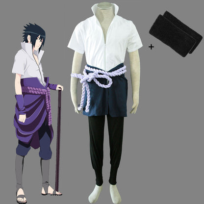 Anime Naruto Costume Sasuke Snake Style Cosplay Costume for Men Kids
