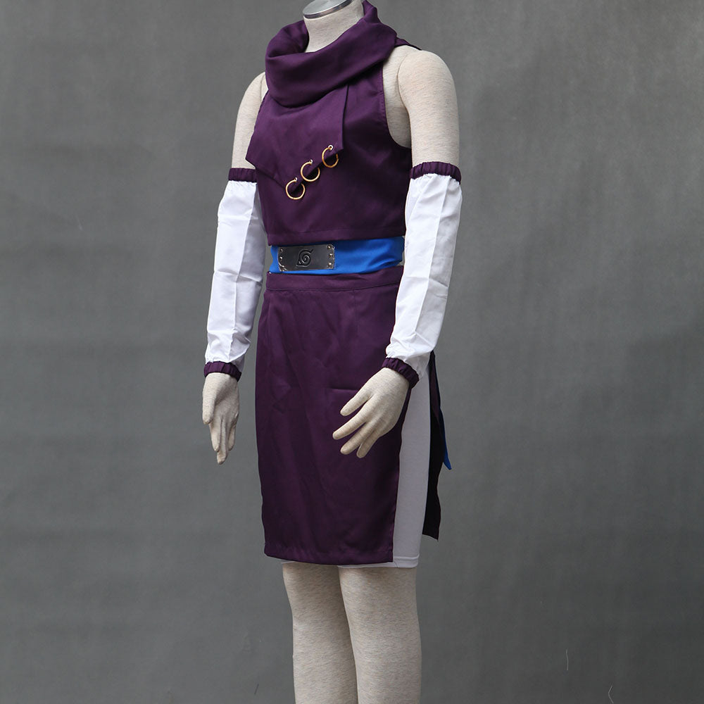 Anime Naruto Costume Ino Yamanaka Girl Cosplay Purple Outfit for Women and Kids