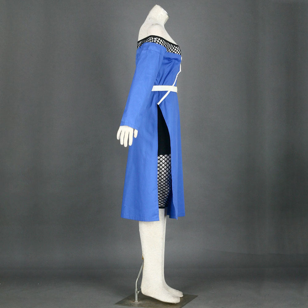 Anime Naruto Costume Mizukage Mei Terumi Cosplay Blue Dress Costume with Mizukage  Hat for Women Kids