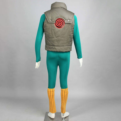 Anime Naruto Costume Might Guy Cosplay Green Jumpsuit Full Set for Men Kids Halloween