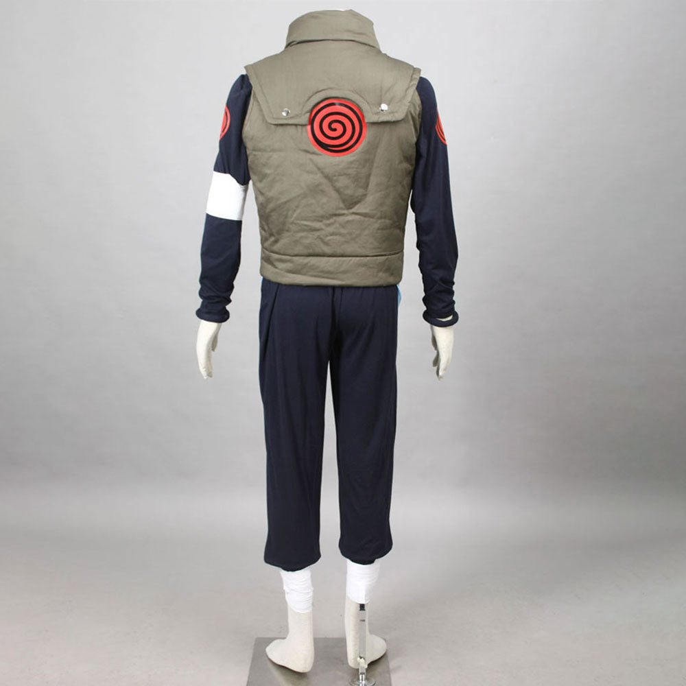 Anime Naruto Costume Asuma Sarutobi Cosplay Costume with Headband for Men Kids Halloween